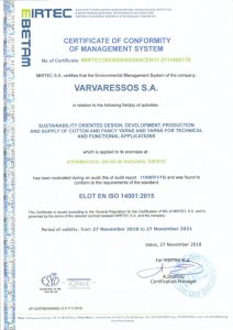 varvaressos-european-spinning-mills-iso14001-Certificate